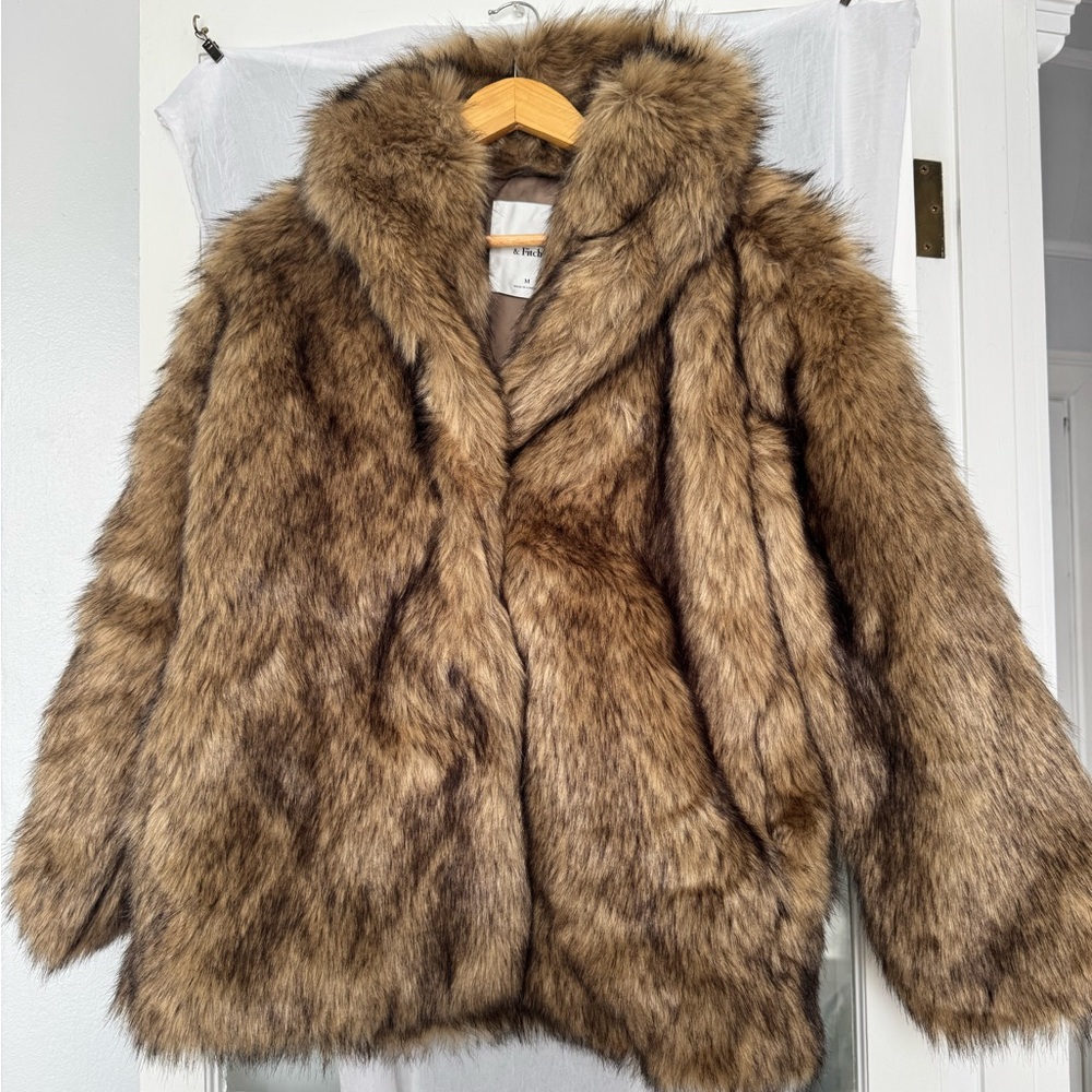Abercrombie & Fitch Faux Fur Coat